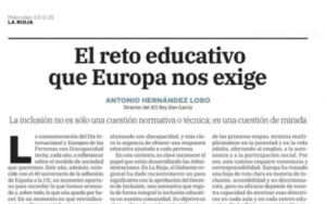 El reto educativo que Europa nos exige