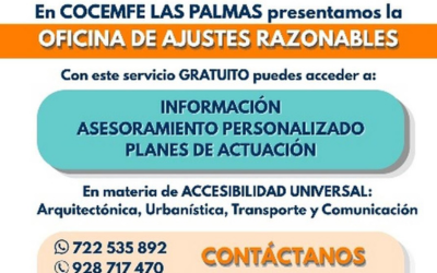 COCEMFE Las Palmas promueve la accesibilidad y la eliminación de barreras con la Oficina de Ajustes Razonables